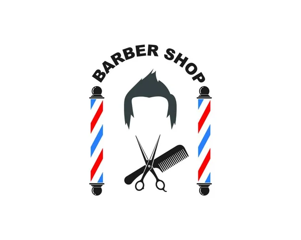 Barbería Icono Logo Vector Icono Plantilla — Vector de stock