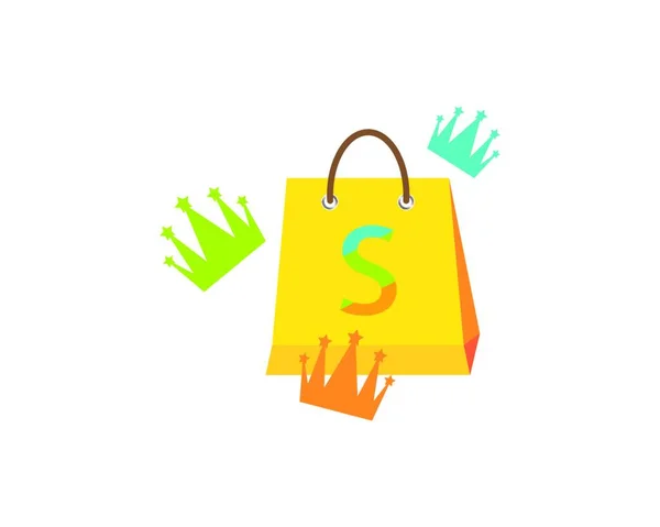 Einkaufstasche Symbol Vektor Illustration Design Vorlage — Stockvektor