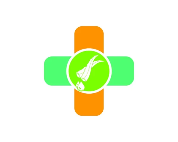 Aloevera Logo Simgesi Vektör Illüstrasyon Tasarım Şablonu — Stok Vektör