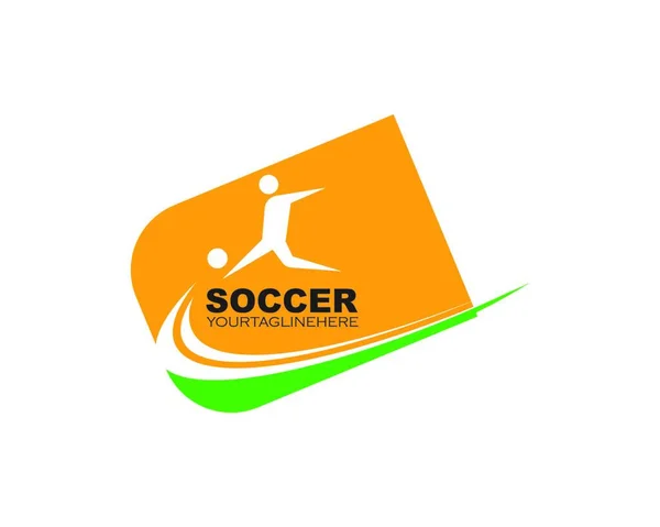Logo Fútbol Diseño Vectores Icono Ilustración — Vector de stock