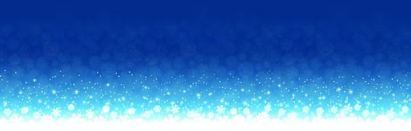 シームレスなEps10ベクトルファイル下側に雪のフレーク 雪の抽象的な秋と青の色の背景 — ストックベクタ