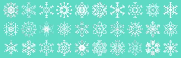 Eps10 File Vettoriale Con Raccolta Diversi Fiocchi Neve Astratti Natale — Vettoriale Stock