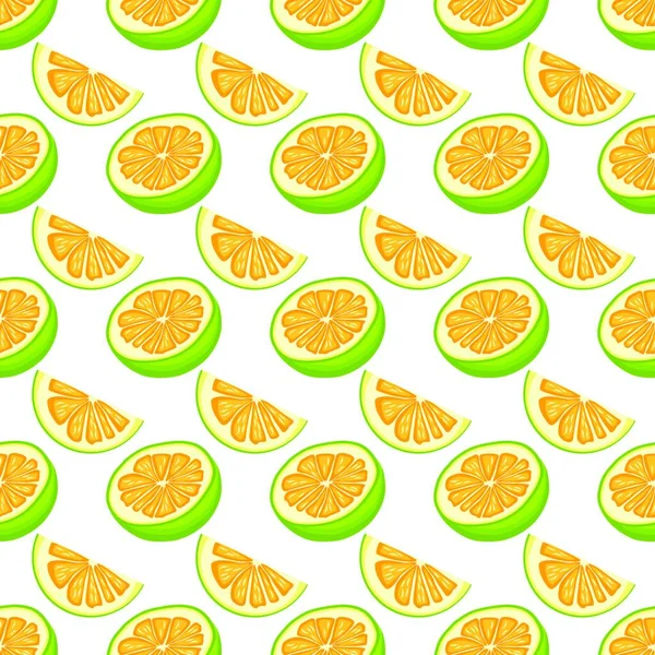 Ilustración Tema Grande Pomelo Sin Costura Color Patrón Fruta Brillante — Vector de stock