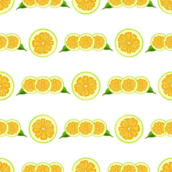 Illustrazione Sul Tema Grande Pomelo Senza Cuciture Colorate Modello Frutta — Vettoriale Stock