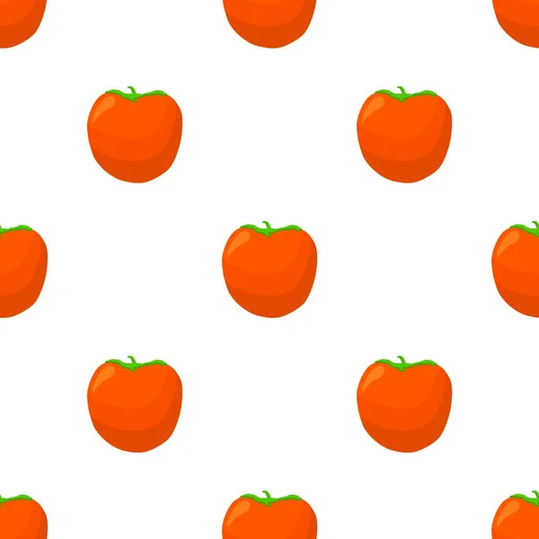 Illustration Tema Stora Färgade Sömlös Persimon Frukt Mönster För Tätning — Stock vektor