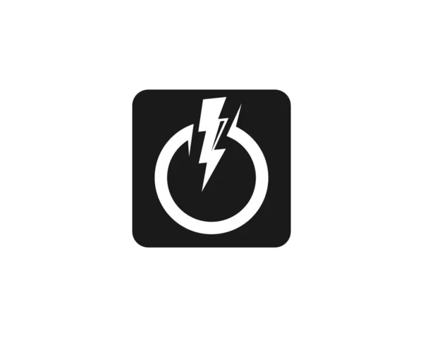 Power Logo Icon Vector Illustraion Ontwerp — Stockvector