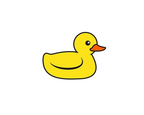 Duck Vector Icon Illustration Design Template — Stock Vector