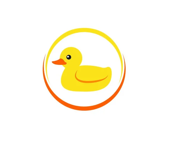 Duck Vector Icon Illustration Design Template — Stock Vector