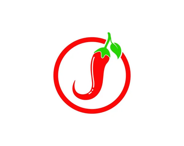 Chili Logo Icône Vectoriel Illustration Modèle Conception — Image vectorielle