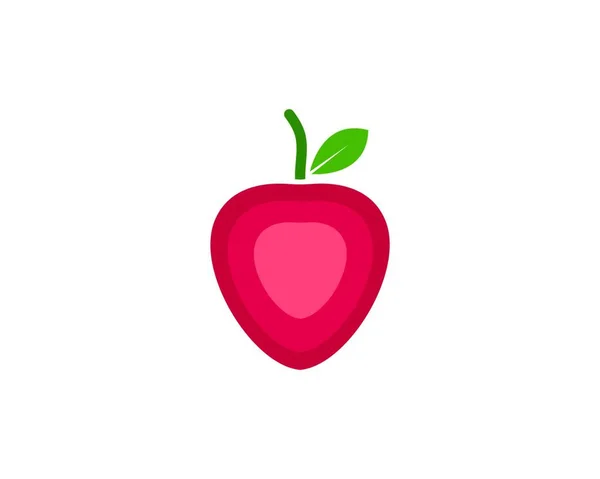 Erdbeere Symbol Logo Vektor Illustration Design — Stockvektor