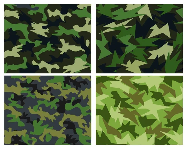 Camuflaje Militar Textura Fondo Vector Diseño Plantilla — Vector de stock