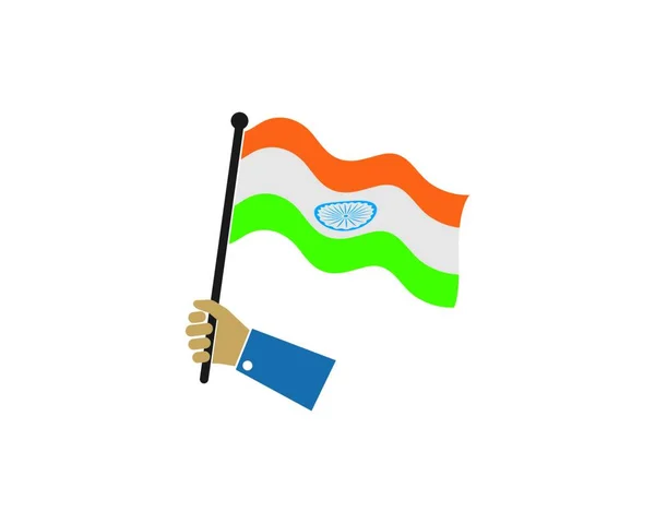 Indian Flag Vector Icon Illustration Design — Stock Vector