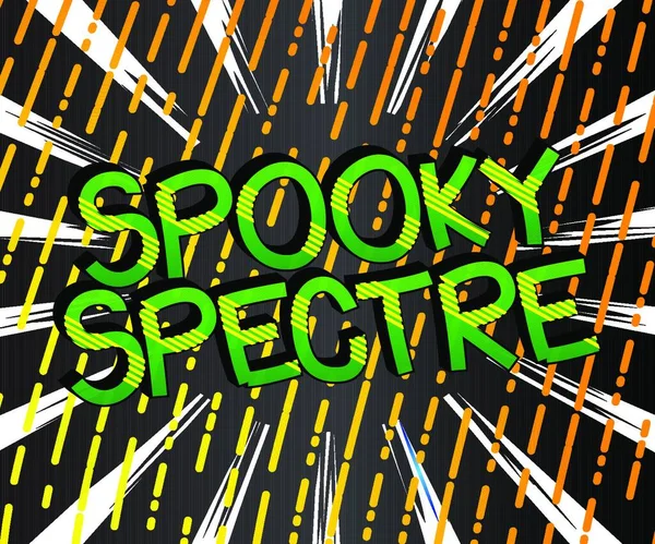 Spooky Spectre Comic Estilo Livro Cartoon Words Abstract Colful Comics —  Vetores de Stock