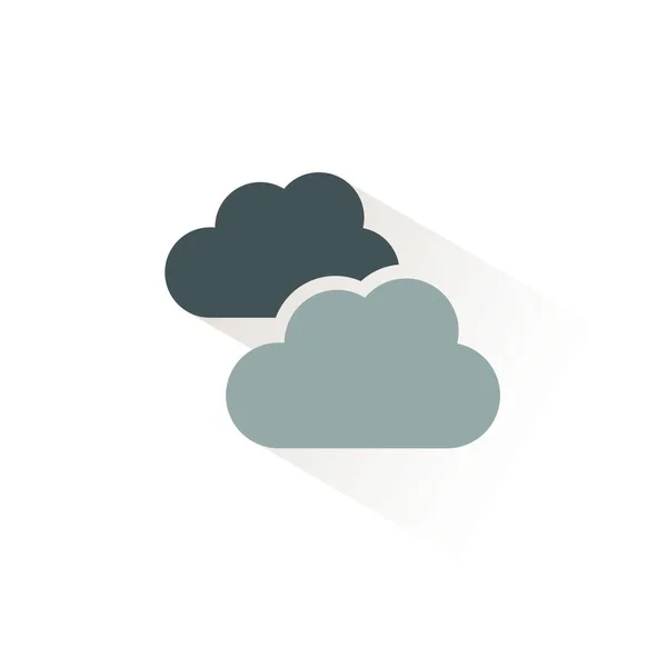 Σύννεφα Συννεφιά Μεμονωμένη Έγχρωμη Εικόνα Εικονογράφηση Διανύσματος Καιρού Glyph — Διανυσματικό Αρχείο