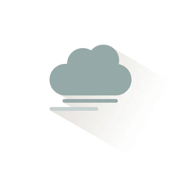 Ομίχλη Και Σύννεφο Μεμονωμένη Έγχρωμη Εικόνα Εικονογράφηση Διανύσματος Καιρού Glyph — Διανυσματικό Αρχείο