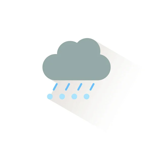 Lluvia Granizo Nube Icono Color Aislado Tiempo Glifo Vector Ilustración — Archivo Imágenes Vectoriales