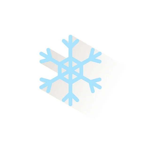Sněhová Vločko Izolovaná Ikona Barev Obrázek Vektoru Glyfu Počasí — Stockový vektor