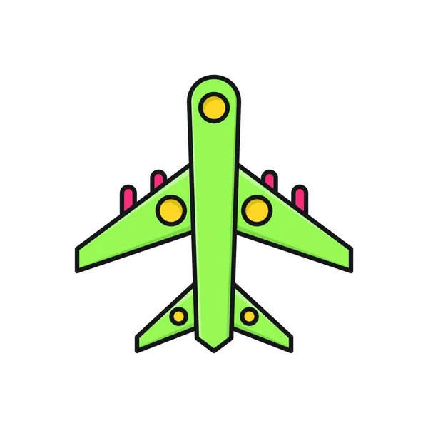 Flygplansikonen Vektor Illustration — Stock vektor