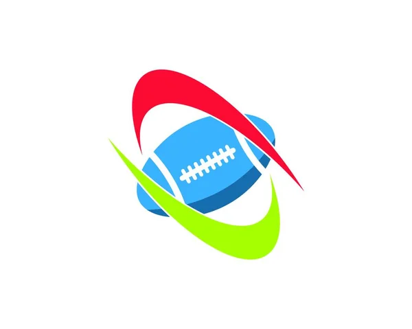 Rugby Ball Symbol Vektor Illustration Design Vorlage — Stockvektor