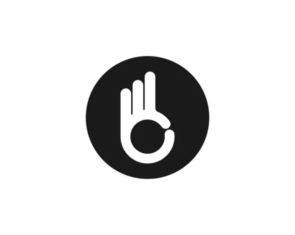 Hand Gesture Icon Vector Illustration Design Template — Stock Vector