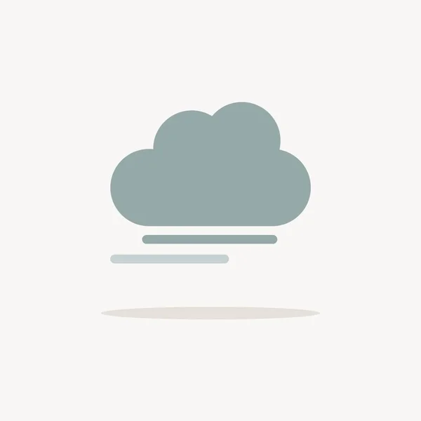 Ομίχλη Και Σύννεφο Χρώμα Εικονίδιο Σκιά Εικονογράφηση Διανύσματος Καιρού Glyph — Διανυσματικό Αρχείο