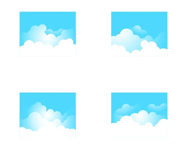 Μπλε Ουρανός Σύννεφο Φόντο Διάνυσμα Εικονογράφηση Σχεδιασμό — Διανυσματικό Αρχείο