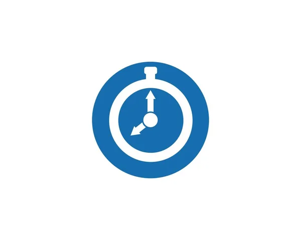 Reloj Tiempo Logotipo Icono Ilustración Diseño Vector Plantilla — Archivo Imágenes Vectoriales
