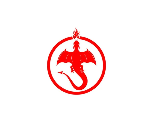 Шаблон Логотипу Дракона Векторні Ілюстрації — стоковий вектор