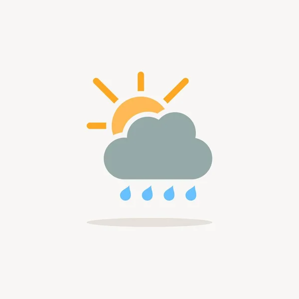 빗방울 그림자가 아이콘 Weather Glyph Vector Illustration — 스톡 벡터