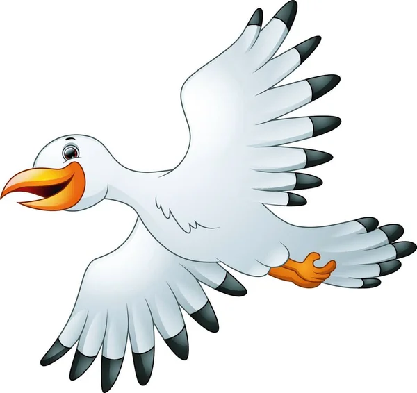 Illustration Vectorielle Oiseau Volant Dessin Animé — Image vectorielle