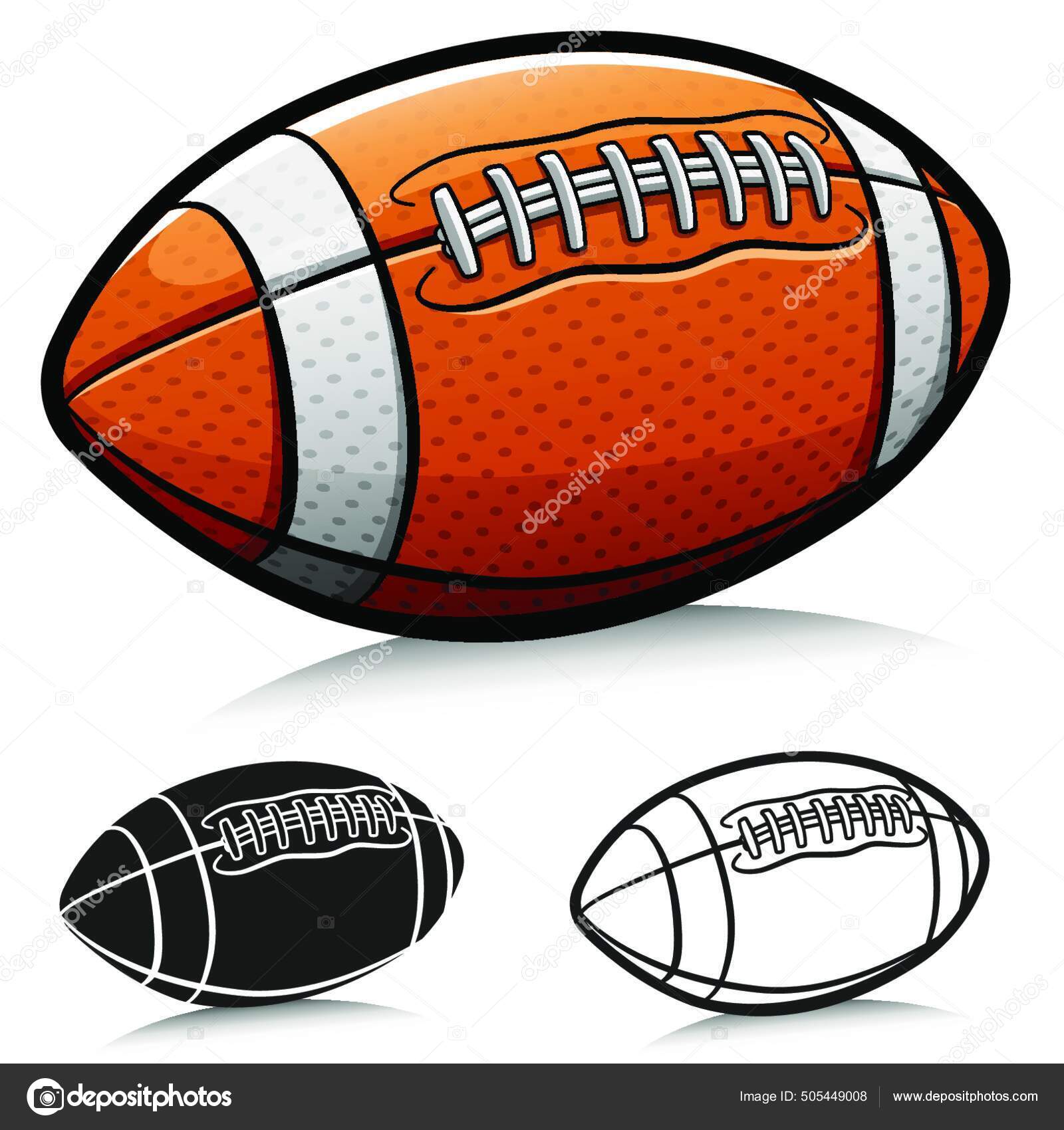 Conjunto de bola de futebol americano desenho animado faculdade esporte jogo  textura campo jogar bola de futebol americano sinal símbolo isolado  ilustração vetorial
