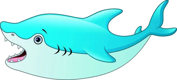 Векторная Иллюстрация Милой Акулы — стоковый вектор