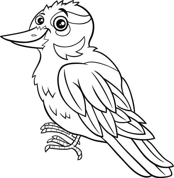 Dibujos Animados Blanco Negro Ilustración Xenops Divertido Personaje Animal Pájaro — Archivo Imágenes Vectoriales
