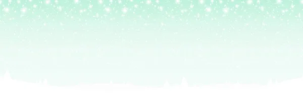 Eps Векторный Файл Показывающий Бесшовный Заголовок Рождественской Панорамы Падением Снега — стоковый вектор