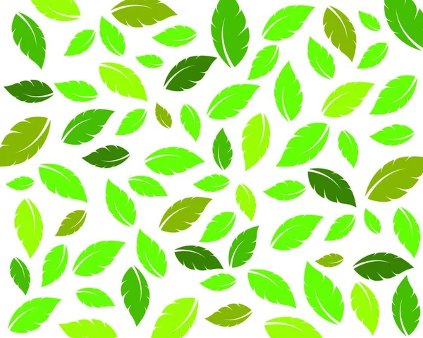 Grön Blad Ekologi Natur Element Bakgrund Vektor Ikon Grön Design — Stock vektor