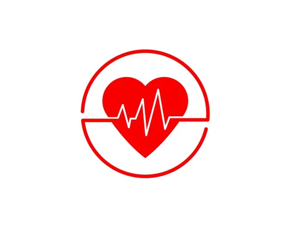 Modello Disegno Dell Illustrazione Vettoriale Icona Battito Cardiaco — Vettoriale Stock