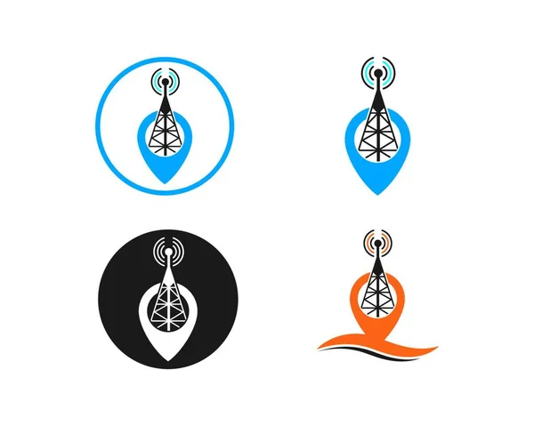Πύργος Σήμα Λογότυπο Εικονίδιο Διάνυσμα Απεικόνιση Σχέδιο — Διανυσματικό Αρχείο