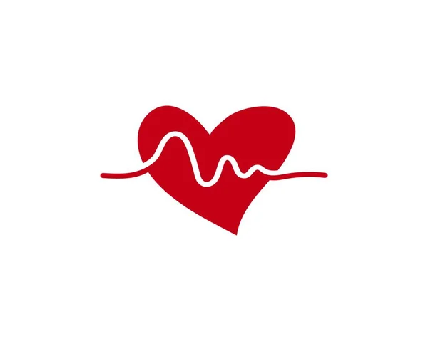 Πρότυπο Σχεδίασης Διανυσματικής Απεικόνισης Εικονιδίου Καρδιάς — Διανυσματικό Αρχείο