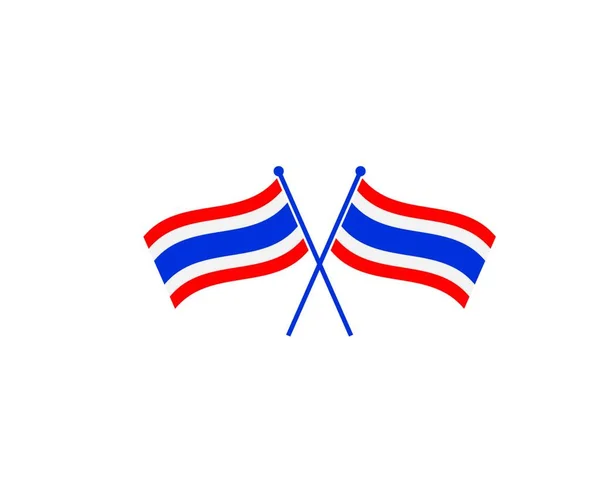 Thailand Flag Icon Vector Illustration Design — ストックベクタ