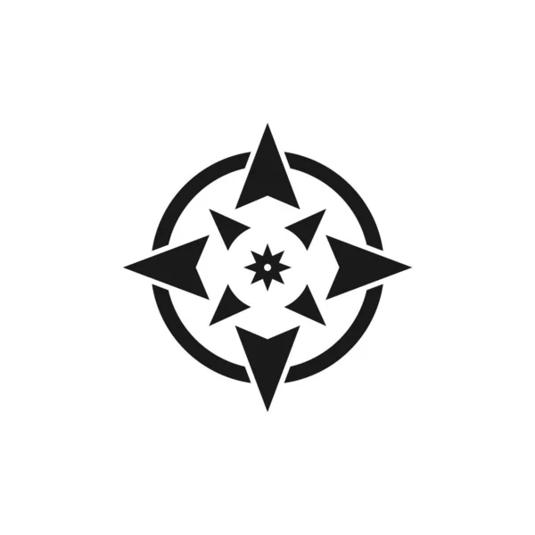Kompas Logo Vector Tempate Ilustratie Ontwerp — Stockvector