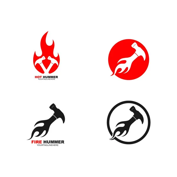Feuer Hummer Symbol Logo Vektor Illustration Design Vorlage — Stockvektor