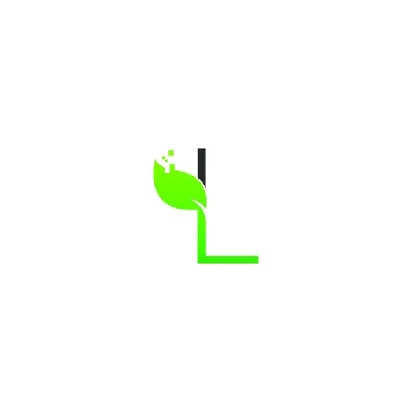 Letter Logo List Digitální Ikona Design Koncept Vektor — Stockový vektor