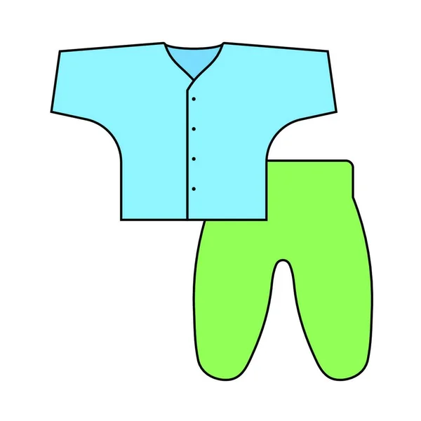 Baby Boy Clothes Vector Illustration Design — Stock Vector