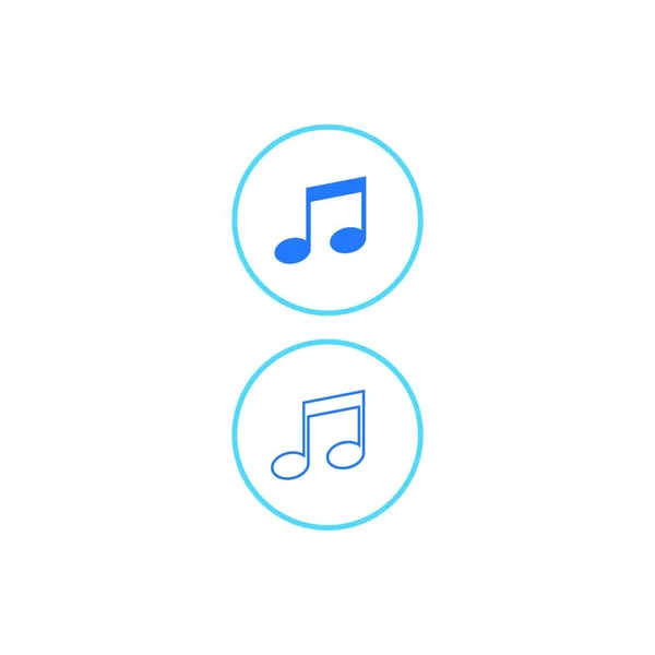 Música Nota Icono Vector Ilustración Diseño Gráfico — Vector de stock