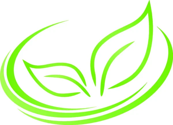 Leaves Plant Gardener Wellness Naturopath Logo Background — Stock Vector