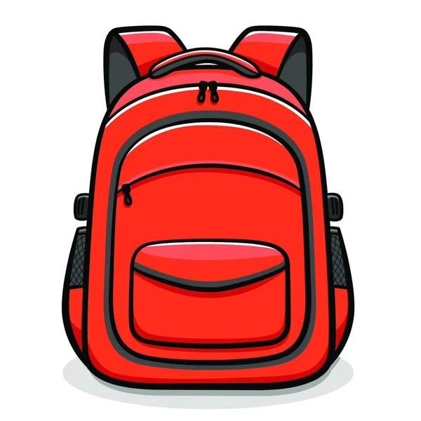 Векторна Ілюстрація Шкільного Рюкзака Мультяшний Кліпарт — стоковий вектор