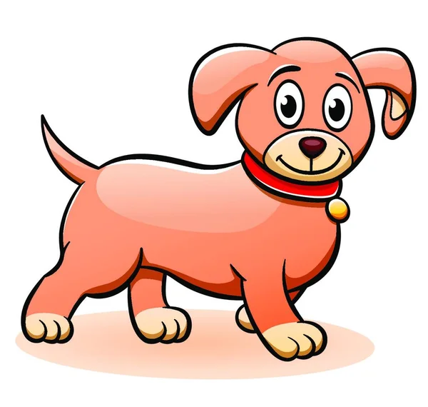 子犬の漫画クリップデザインのベクトルイラスト — ストックベクタ