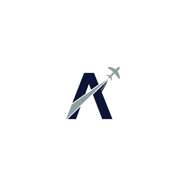 Letra Logo Plane Icon Design — Vector de stock