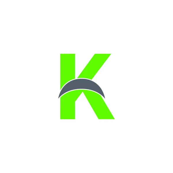 Modelo Vetor Design Logotipo Carta Verde Resumo Alfabeto Cor Azul —  Vetores de Stock