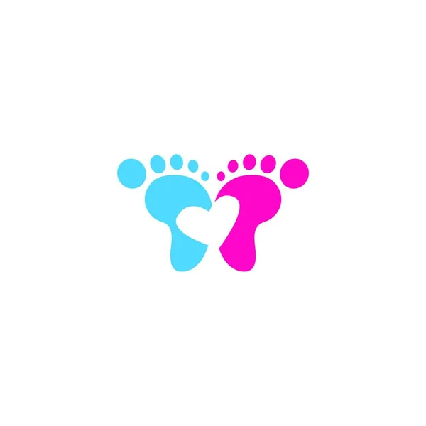 Fuß Logo Vorlage Vektor Symbol Illustration Design — Stockvektor